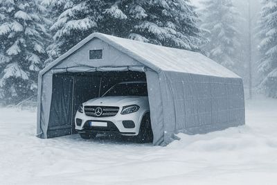 Jak zabezpečit automobil na zimu bez garáže? Přístřešek, stan nebo plachta?